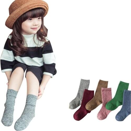 5 pairs / lot Korean fashion new autumn / winter cotton children socks kids piles of socks for boys girls socks
