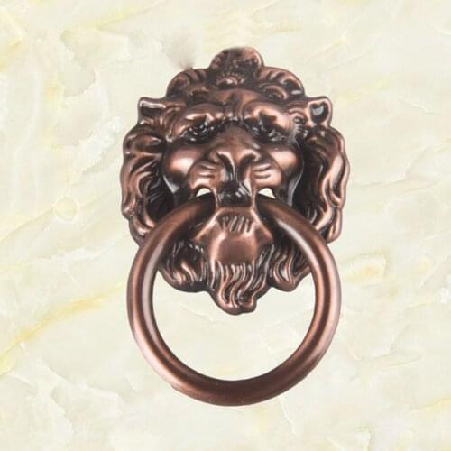 M17D Antique Bronze Lion Head Pulls for Dresser Drawer Cabinet Door Handles Knobs