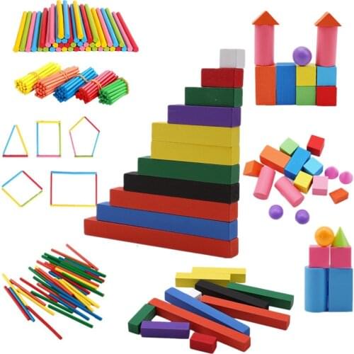 Montessori Materials Wooden Math Toys 1-10cm Number Sticks Colorful Ascending Count Stick Preschool Education Christmas