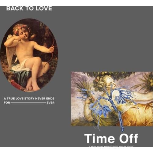 Trendy European Painting Patterns Custom Brand Logo Stickers Printed Decoration Heat-Sensitive Patches Decor Badges