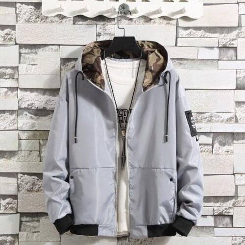 2019 Jacket Mens Clothing Spring Student Hooded Thin Clothing Korean Fashion Top Youth Casual Mens Coat Jacket L-4XL