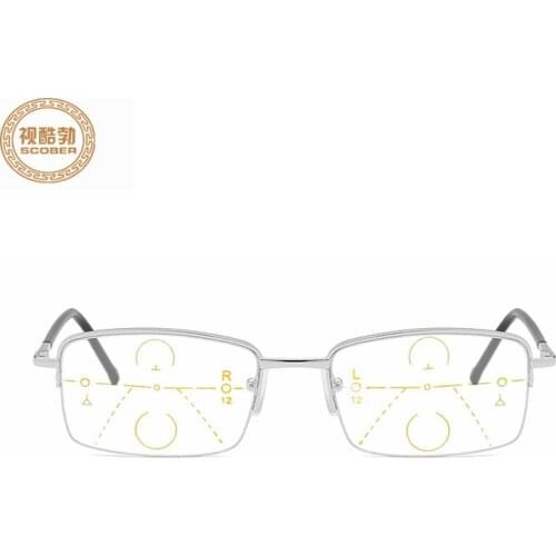 Men and women progressive multi-focus reading glasses far and near dual-use reading glasses smart zoom anti-blue reading glasses