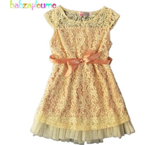 New Summer Kids Girls Clothes Lace Princess Dress Fashion Children Party Dresses Flower Design Baby Girls Clothing Birtyday A176