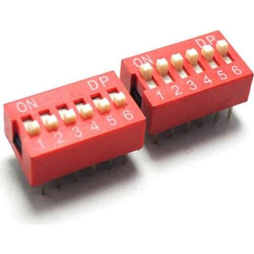50PCS/Lot Dial code Toggle switch 6P 6PIN DIP Coding 2.54mm