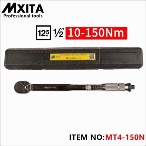 MXITA 1/2 10-150NM professional Torque Wrench Tools Click Adjustable Hand Spanner Ratchet Wrench Tool