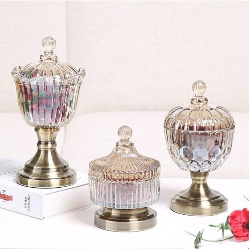 Crystal Glass Storage JarHousehold Sugar Bowl with LidKitchen Condiment DispenserHome Decoration Desktop OrnamentsExquisite Gift