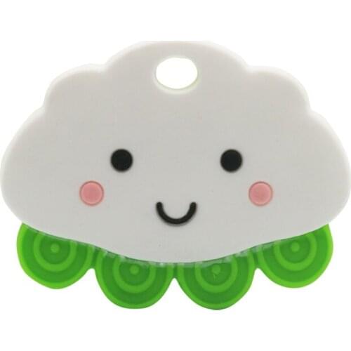 Silicone Teether For Teeth Sensory Teething Toy For Newborn Baby Teething Product Accessories For Pacifier Chains Cloud Teether