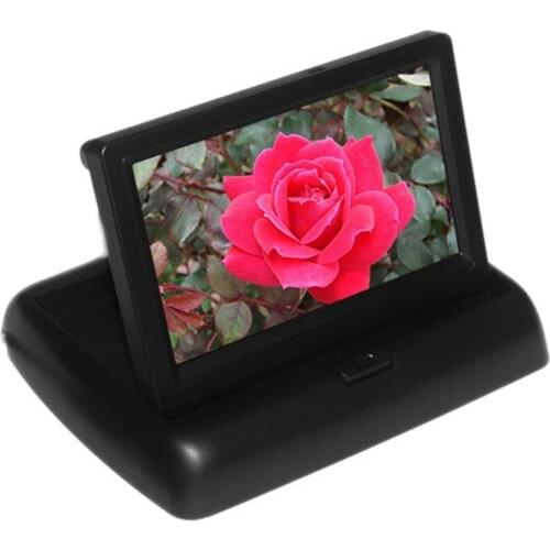 50% Hot Sell 4.3inch LCD 12V Folding Display Car Rear View Backup Reverse Camera Monitor