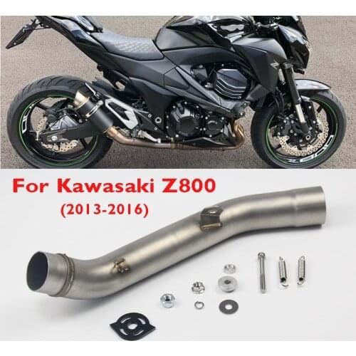 Slip on Z800 Motorcycle Exhaust Pipe Modified Connect Link Tube Middle Tube Pipe for Kawasaki Z800 2013 2014 2015 2016