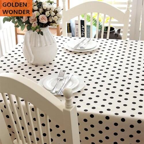Modern Simple Black Point Five star Rectangular Tablecloth Table Cover