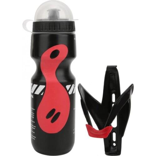 Bicycle Water Bottle Mountain Bike Water Bottle Cage Support Carbon fiber texture V Shape Kettle Stand Set Bicycle Accessory