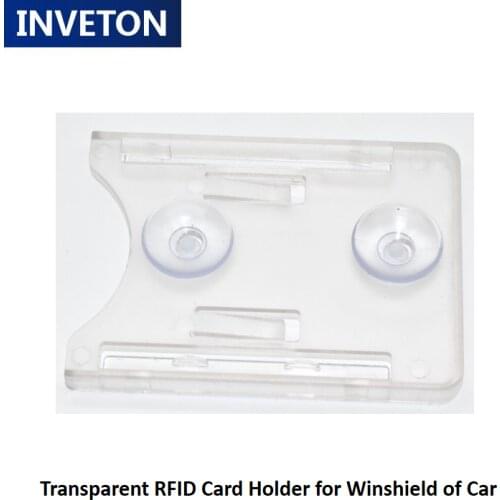 Waterproof UHF car rfid windshield tag holder parking card holder windshield with suction cups pvc Holder for parking management