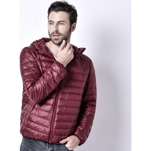 Winter Fashion Brand Ultra Light Duck Down Jacket Mens Streetwear Feather Coats Stand Collar Warm Men Clothes