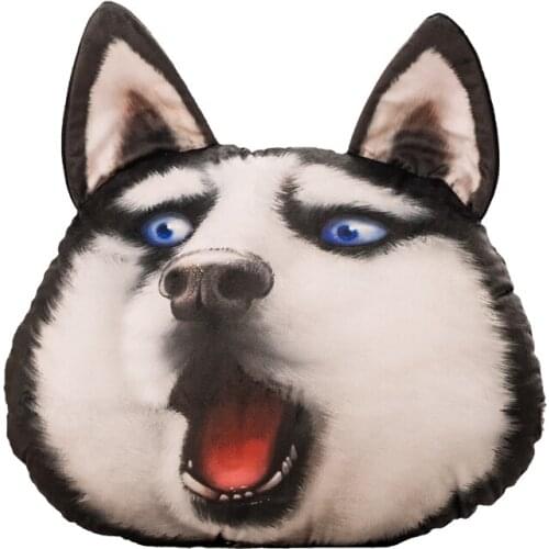 1pc 40/50CM 6 Styles Husky Head Expression Plush Toys Cartoon Stuffed Funny Animals Dog Pillow Simulation Lifelike Husky Dolls
