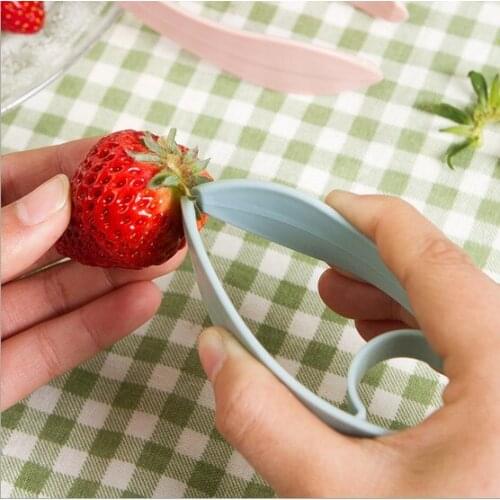 1PC Kitchenware Tomato Stalks Fruit Strawberry Knife Stem Remover Strawberry Slicer Strawberry Huller EKX 319