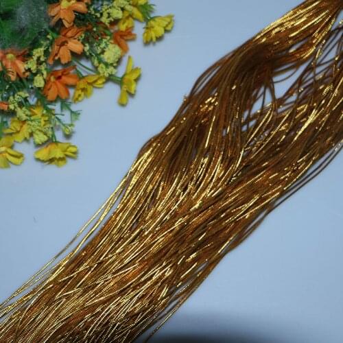 1 knot of 140 yard 2mm bright round silk, gold thread, manual DIY sewing, knitting and embroidery materials