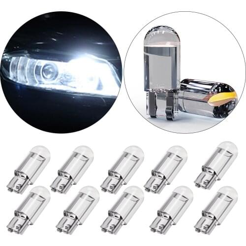 10/Set Bright T10 COB LED Car Interior Light LED Wedge Light Bulb License Plate Light Indicator Light Reading Light
