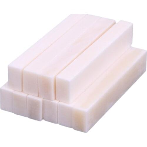 10 Pieces Unslotted Blank Nuts for Guitar Acoustic Folk Accessories