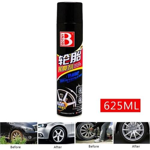 650ML Tire Foam Brightener Tire Protectant Protective Auto Tires Coating Agent Kit Tire Wax Beauty Care Agent Wipe Sponge