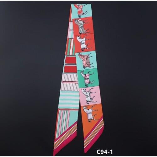 95cm*5cm 2020 New Slender twill silk petite ribbon womens petite scarf ribbon strap bag handle scarf bevel scarf