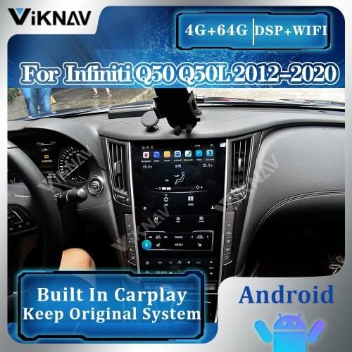 13.6 inch Car Player Autoradio stereo For Infiniti Q50 Q50L Q50S Q60 Q60S 2012-2020 Multimedia Player Car Radio GPS Navigation