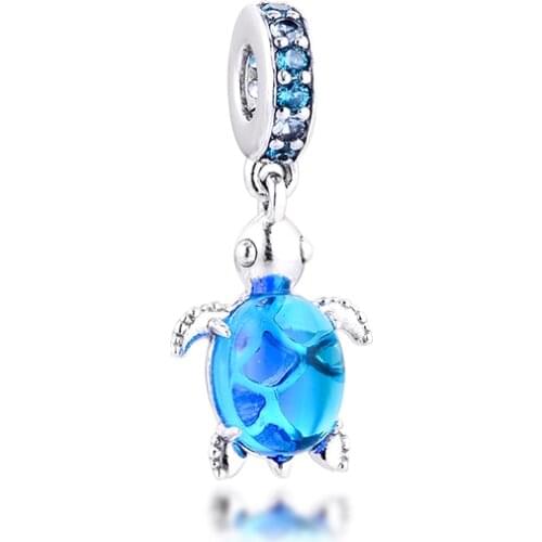 Murano Glass Sea Turtle Dangle Charm for Jewelry Making 2020 Fashion Jewelry DIY Beads Fit Charm Bracelet & Necklace