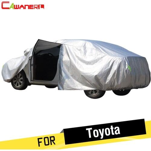 Cawanerl Thicken Car Cover Sun Rain Snow Protect Cover Waterproof For Toyota Zelas Matrix Previa Sienna Venza Avalon Passo Vitz
