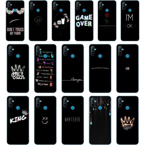 93AA Color text on a black backgroundgift Soft Silicone Tpu Cover phone Case for OPPO A1K A5S A7 AX7 A5 A9 2020 Realme C3 Case