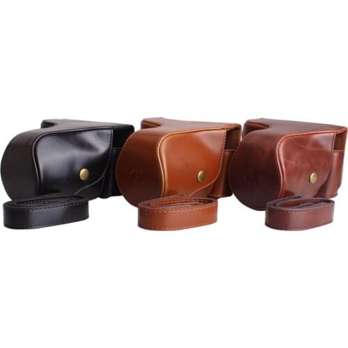 PU Leather case Camera Bag Cover for For Sony NEX-7 NEX-F3 nex7 F3 with 18-55mm lens with shoulder strap