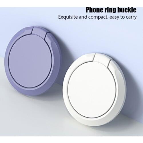 Ultra-Thin Round Phone Finger Ring Holder For iPhone Samsung Magnetic Car Holder Colorful Smartphone Bracket Phone Desk Stand