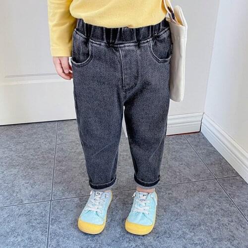 Baby Boys Pants Autumn New Kids Casual Solid Denim Pants Korean Toddler Boy Jeans 2 3 4 5 6 7 Y Childrens Jeans Trousers Pants