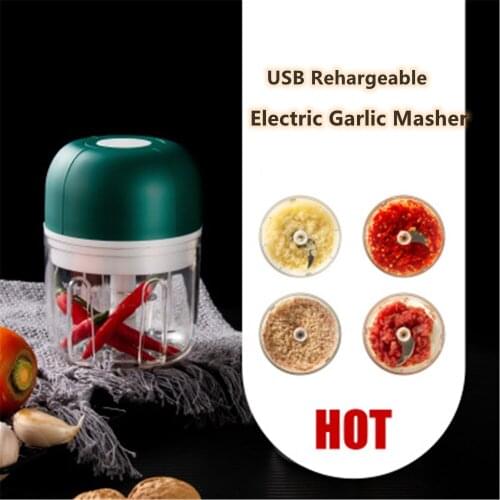 USB Electric Garlic Masher Multifunction Mini Food Grinder for Kitchen Rechargeble Wireless Ginger Chili Crusher Meat Chopper
