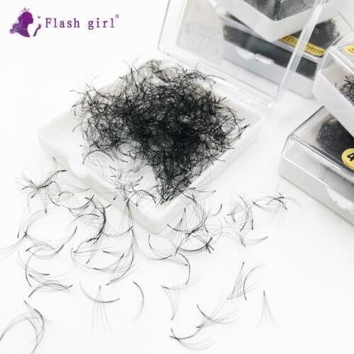 Flash girl 1000 Fans Short Stem Premade fans 4D13mm Russia Volume Lashes Pre Made fans Lashes