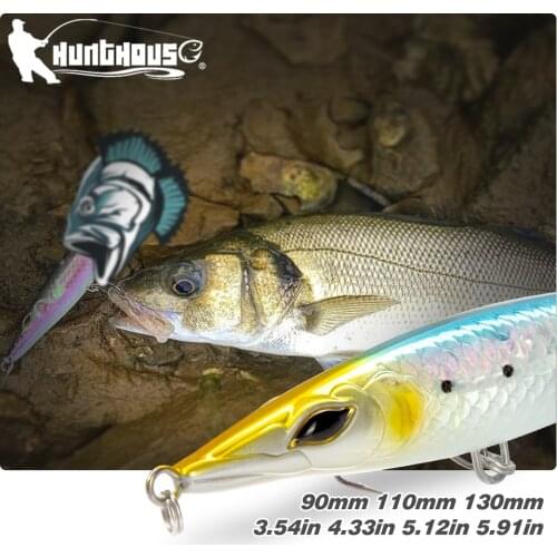HUNTHOUSE LW117 Top Water Pencil Fishing Lure Wobblers 90/110/130mm Suface Lure StickBait Long Cast For Bass