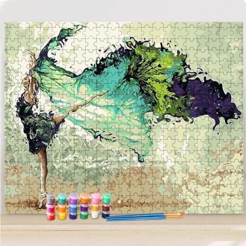 Gatyztory DIY Painting By Numbers Jigsaw Puzzle For Adults Acrylic Paints Diy Gift Wall Art Picture Home Decors