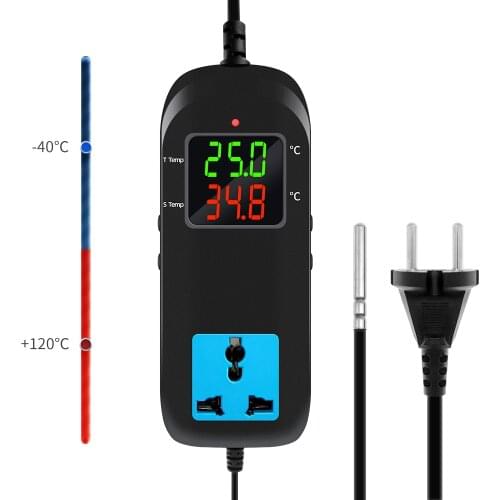 MH-2000 Microcomputer temperature Controller LED Display Socket Breeding Thermostat Thermocouple Thermostat AC 90V~250V 40% off