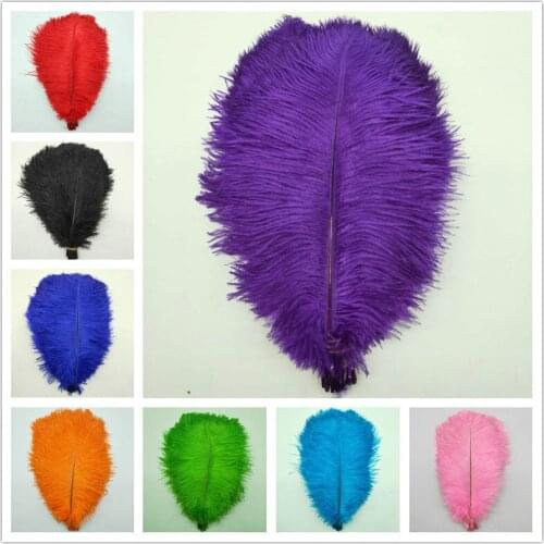 10 Pcs 12-14" 30-35cm beautiful cheap colored ostrich feathers For Crafts wedding decorations plumes White Black Feather ostrich