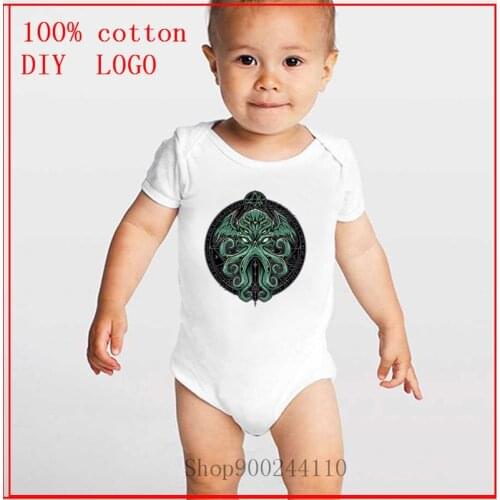 Summer Cthulhu necronomicon Printing Bodysuits Baby Newborn Babies Boys Girls Body 0-24 Months Infant Short Sleeve Bodysuits
