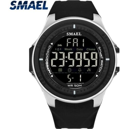 Luxury Brand SMAEL Mens Dive 50m Sports Watches Electronic Digital LED Military Watch Men Casual Wristwatches Relogio Masculino