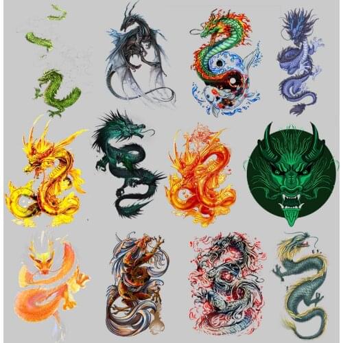 Dragon Patches Thermal Stickers on Clothes Iron-on Transfers for Clothing Thermoadhesive Patch Diy Heat Applique for T Shirt