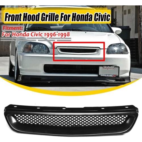 New Car Front Bumper Hood Grill Grille Cover Trim ABS For Honda For Civic EK CX DX EX HX LX Type R 1996 1997 1998 Grille Grill