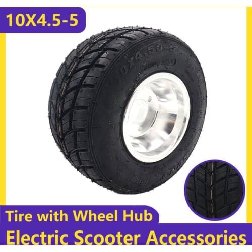 10X4.5-5 Solid Tire 5 inch Tire With Aluminum Alloy Hub for Vacuum Tire Drift Go Kart Accessories Beach Car Accessories drift