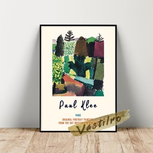 Paul Klee Exhibition Poster, Klee Park Wall Painting, Vintage Scenery Canvas Prints, Paul Park Landscape Wall Decor, Idea Gift