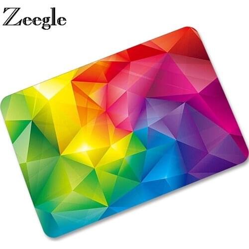 Zeegle Rubber Floor Mats Carpet For Living Room Rainbow Non-slip Mats Hallway Soft Bedroom Carpets Kid Room Bedside Rugs
