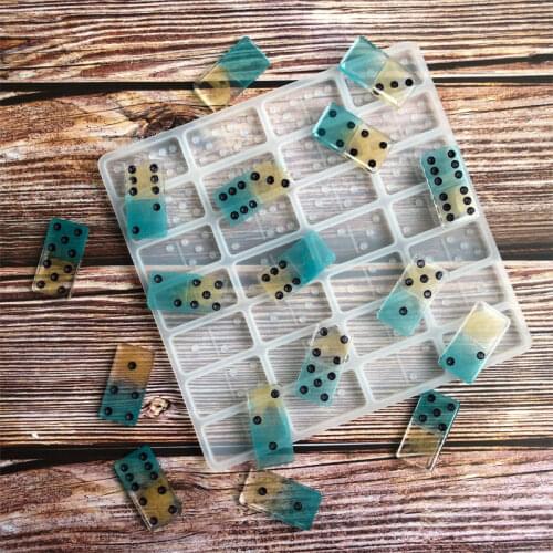 DIYDominoes Game Play Epoxy Resin Molds Silicone Kit Game Casino Fun Art Crafts Cake Mold