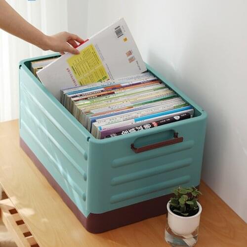 Folding Storage Box Big Capacity With Wheels, Student Classroom Dormitory Case With Pulley, Large Space