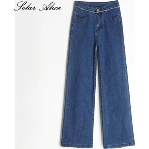 SOLAR ALICE Women's Straight Jeans