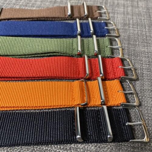 High Quality Black White Green Nylon Watch Strap for 22mm Waterproof Sports Watch Strap Replacement Accessory Pin Buckle