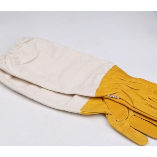 1 Pair Of Thick Anti-sheepskin Gloves Beekeeper Use Mesh Openwork Breathable Bee-proof Bee Gloves For Beekeeping