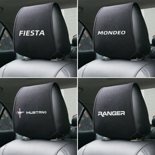 1PCS Hot car headrest cover for Ford Fiesta Fusion Mustang Mondeo Ranger Transit Accessories